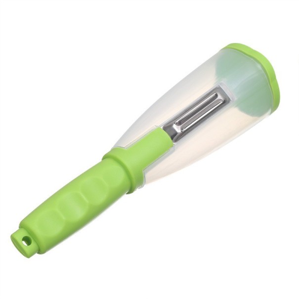 Racleta de bucatarie cu recipient pentru resturi verde deschis