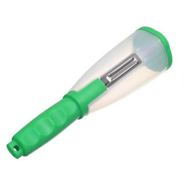 Racleta de bucatarie cu recipient pentru resturi verde
