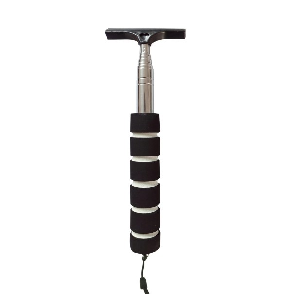 Raclette télescopique universelle pour rétroviseur de voiture 21x96 cm Raclette en acier inoxydable avec lame en caoutchouc pour le nettoyage des vitres de voiture et des fenêtres noir
