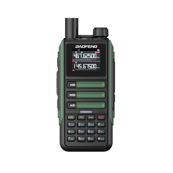 Radio Baofeng UV16M V2 ricetrasmittente multibanda con 999 canali banda aerea AM torcia ricarica USB-C per attività all'aperto e lavoro verde