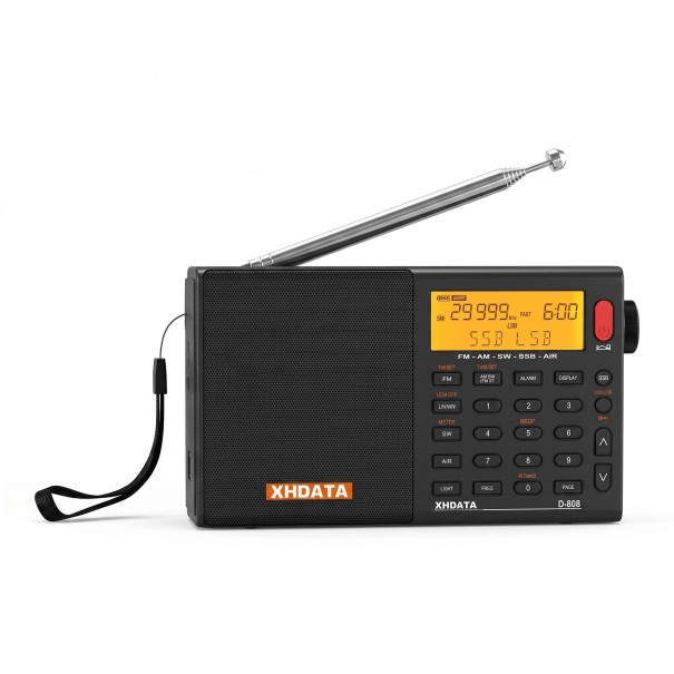 Radio portatile multibanda 15,7 x 9,2 x 3,2 cm con bande FM AM SW MW LW e AIR con SSB e RDS e batteria estraibile di colore nero 1