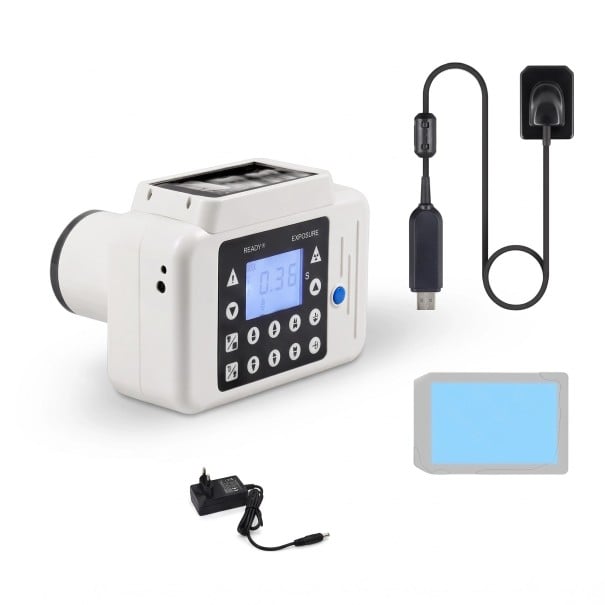 Radiographie dentaire numérique portable avec grand capteur 44,5 × 33 mm, écran tactile, CMOS, 220 V, blanc, pour dentisterie et vétérinaire 1