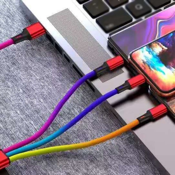 Rainbow töltő USB kábel 3in1 1