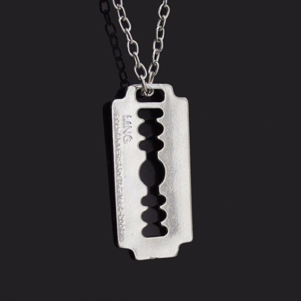Rakbladshalsband J722 silver