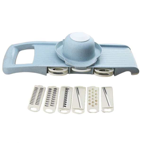 Rallador con accesorios intercambiables azul
