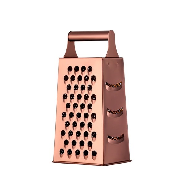 Rallador de acero inoxidable de cuatro lados rosa claro