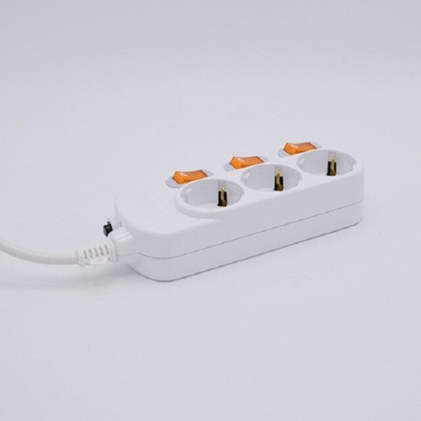 Rallonge avec 3 prises et interrupteurs 2 m 1