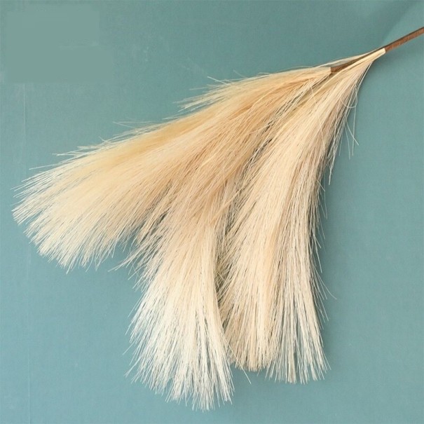 Ramo artificial de relva ornamental amarelo claro