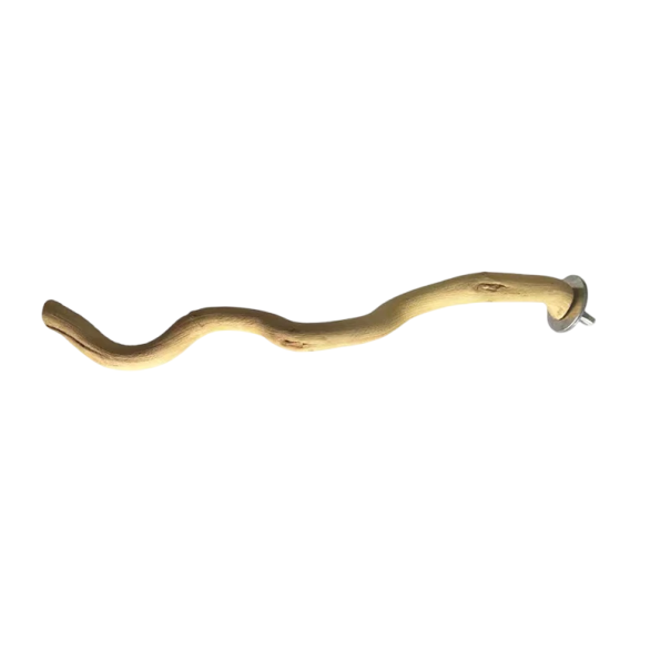 Ramo de madeira natural para gaiola de pássaros 30 cm Montagem por parafuso Adequado para assentar e afiar as garras Acessórios para papagaios 1