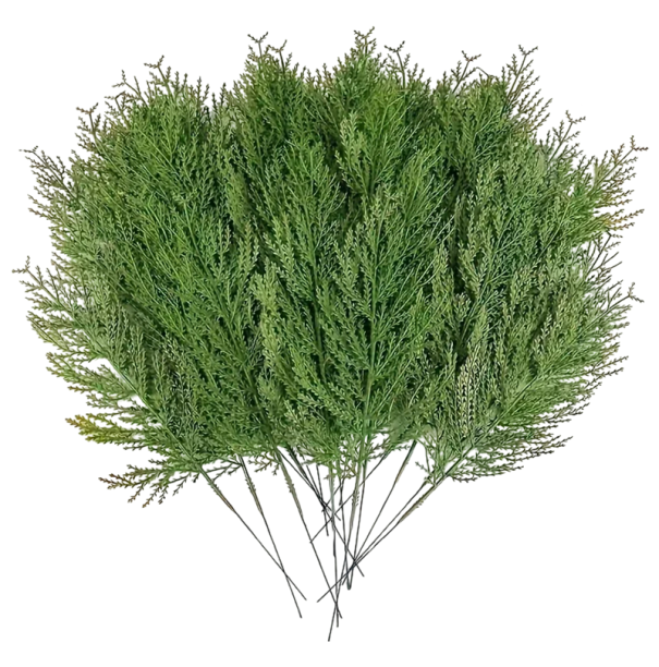 Ramos de pinheiro artificiais 24 pcs 36 cm largura 12,5 cm Folhagem decorativa para arranjos de Natal, coroas e decoração 1