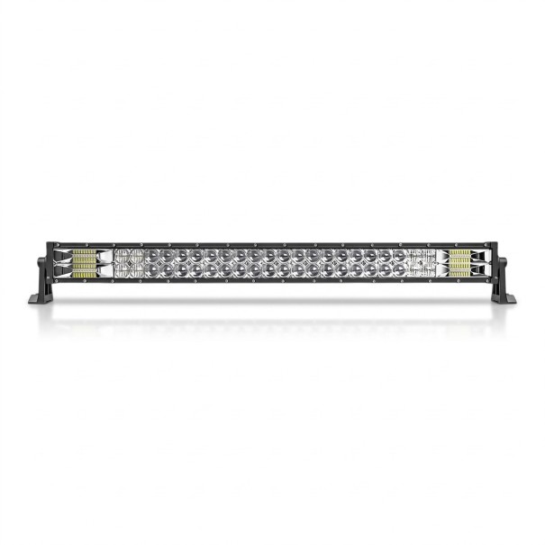 Rampa luminosa LED dritta 620 W 32 pollici Lunghezza 84,4 cm IP68 Luce bianca fredda 6500 K Corpo nero Con cablaggio Per offroad e macchine da lavoro 1