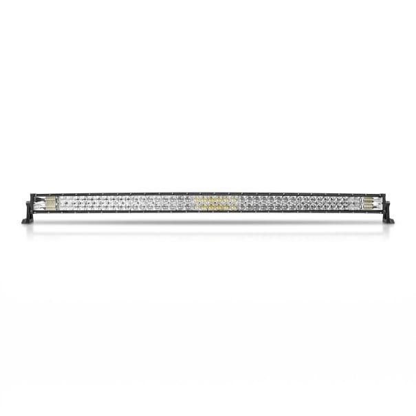 Rampe lumineuse LED incurvée 1020 W 52 pouces Longueur 129,8 cm IP68 Lumière blanche froide 6500 K Corps noir Avec câblage Pour offroad et machines de travail 1