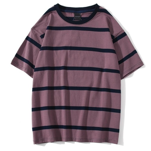 Randig T-shirt herr T2069 lila XXS