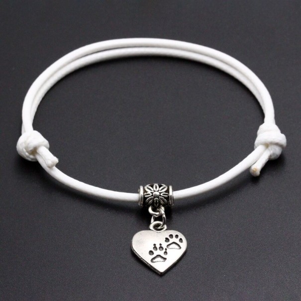 Rannekoru sydämellä H469 valkoinen