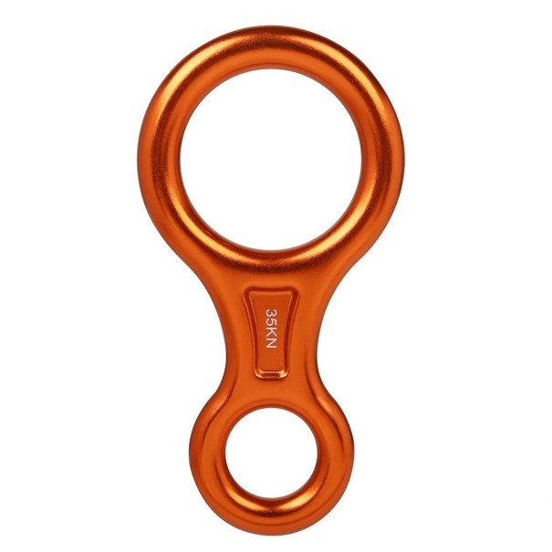 Rapel en forma de ocho Escalada en forma de ocho 14,4 x 7,4 cm naranja