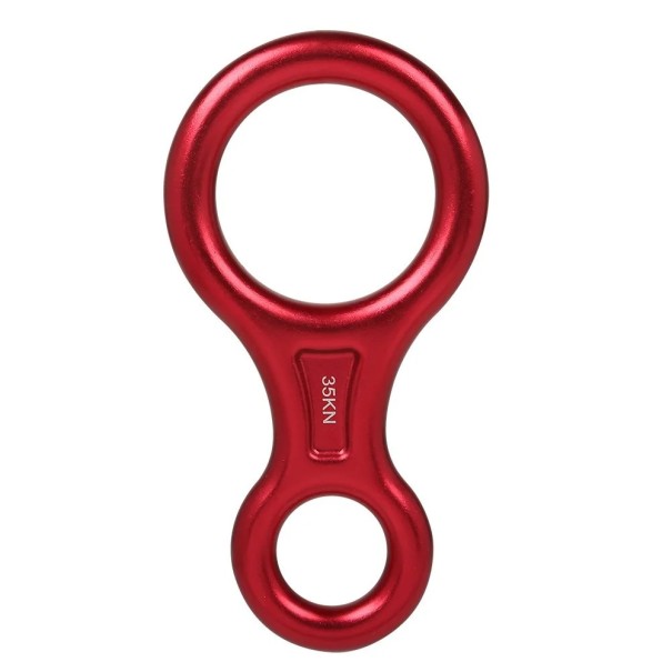 Rapel en forma de ocho Escalada en forma de ocho 14,4 x 7,4 cm rojo