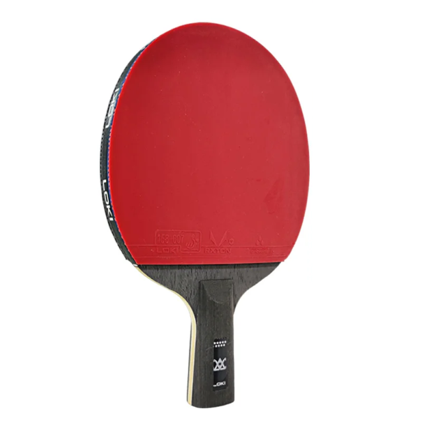 Raquete de ténis de mesa com pega curta 5 camadas de madeira 2 camadas de carbono borracha aderente 2 tipos de espuma raquete leve 165 g pingue-pongue 1