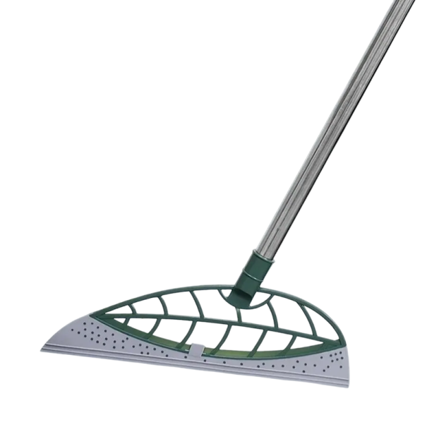 Raschiafondo in silicone 30 x 83 cm Striscia raschiante flessibile Utensile per la pulizia di acqua Polvere e sporcizia Manico lungo Casa e officina verde