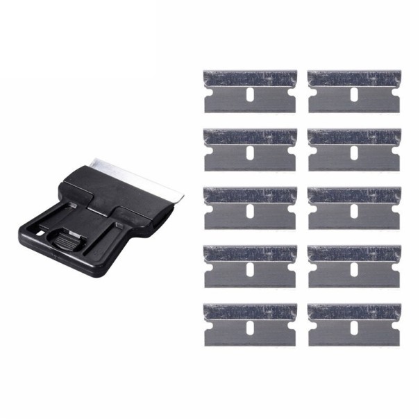 Raspador para eliminar restos de pegamento negro