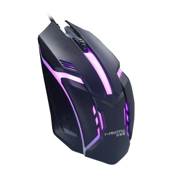 Rato de jogo para computador com retroiluminação em sete cores Cabo USB de 1,4 m Resolução até 1000 DPI Dimensões 124 x 68 x 35 mm preto
