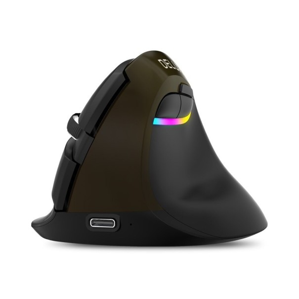 Rato ergonómico Delux M618 Mini castanho escuro