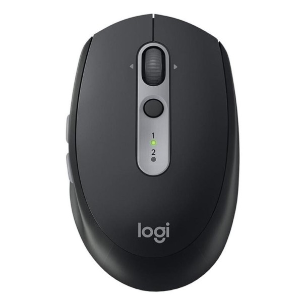Rato óptico sem fios com Bluetooth e receptor USB Dois modos de ligação 7 botões 1000 DPI Alcance 10 m Alimentação 1x AA 103 x 64 x 40 mm preto