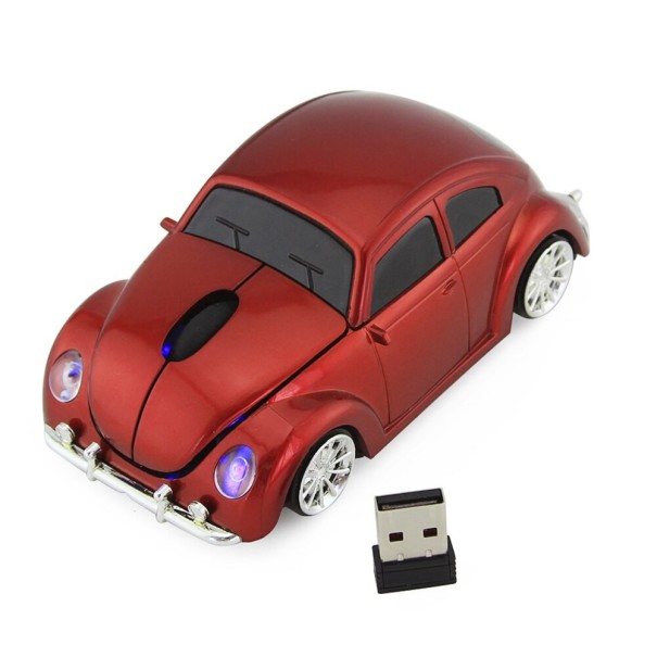 Rato sem fios Auto 1000 DPI vermelho