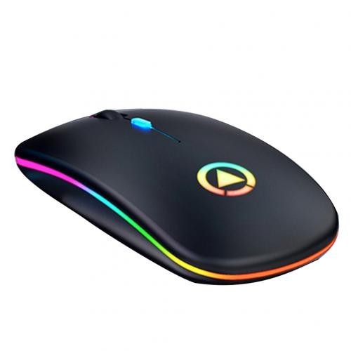Ratón inalámbrico con retroiluminación LED negro