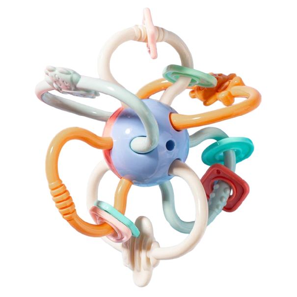 Rattle and Teether with Beads 2-in-1 1