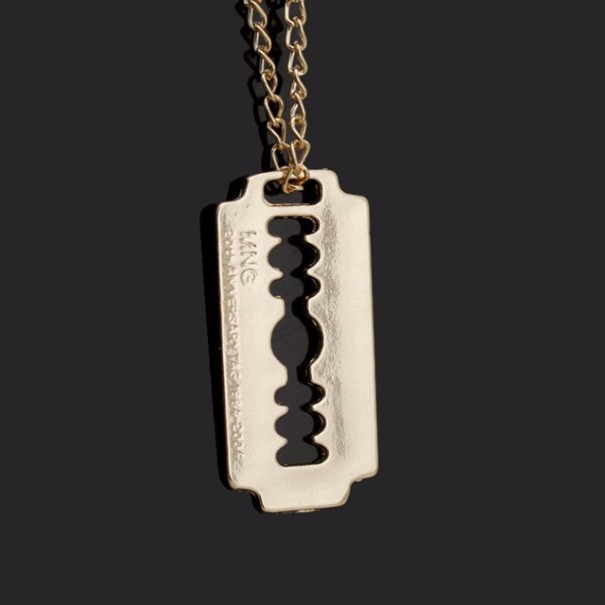 Razor Necklace J722 gold