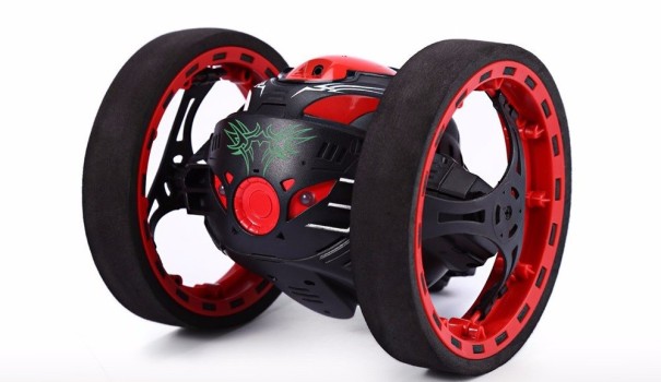 RC auto Bounce s flexibilnými kolieskami J1584 červeno-čierna