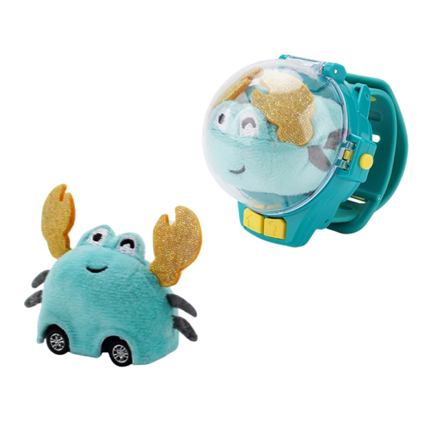 RC Car with Watch Controller 2.4 GHz Children's Toy with LED Lights Mini Racing Car with Blue Crab Rechargeable Plastic Car for Children Aged 3–12 Years 1