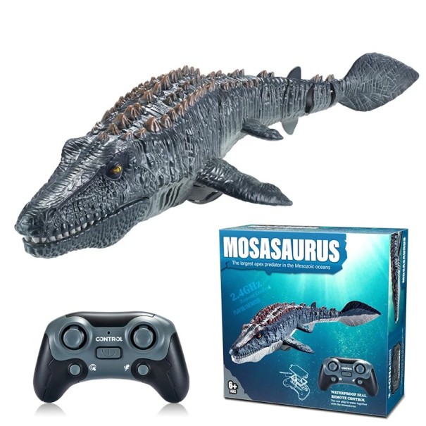 RC Mosasaurus 40 x 14,5 x 8 cm Wasserdichter Dinosaurier 2,4 GHz 50 m Reichweite Spritzt Wasser Automatische Demonstration 30 min Betrieb 3,7 V 500 mAh 1