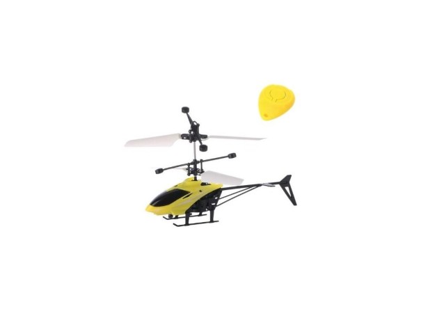 RC vrtulník ovládaný rukou žlutá