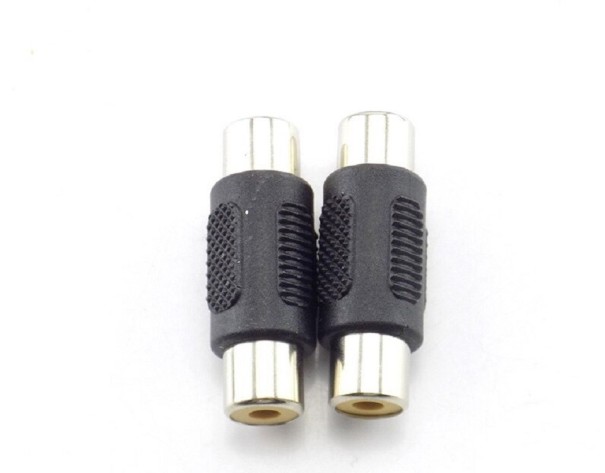 RCA Female to Female Coupler 2 pcs Adapter for Connecting and Extending RCA Cables in Audio and Video Equipment Metal Sockets 1