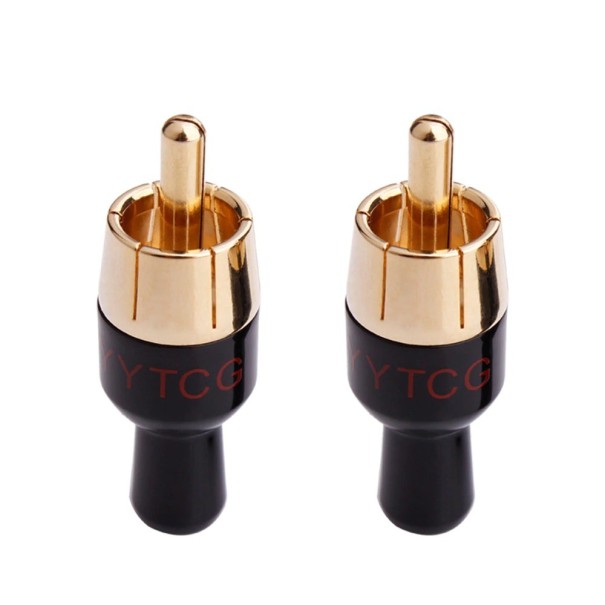RCA-terminal til 4 mm kabel 2 stk. 1