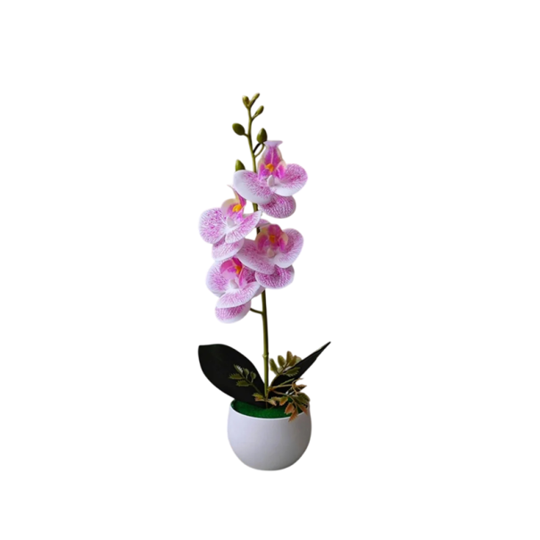 Realistic Artificial Orchid Plant in Pot 37x8.5 cm PP Light Pink Table Decoration for Home Office Interior 1