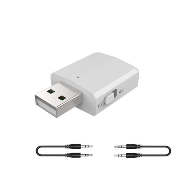 Receptor/transmisor bluetooth 5.0 USB blanco