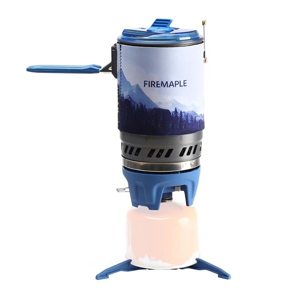 Réchaud de camping à gaz bleu