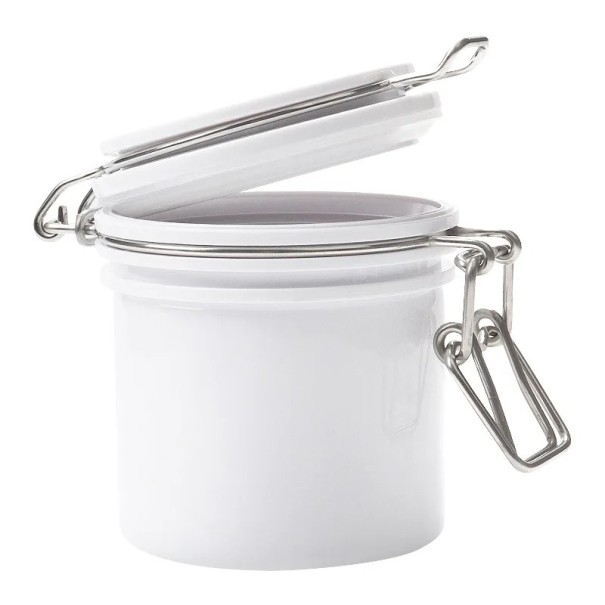 Récipient de stockage pour colle à cils 200 ml 8,5 x 7 x 7,8 cm Support fermé pour outils d'extension de cils Boîte de rangement pour maquillage blanc
