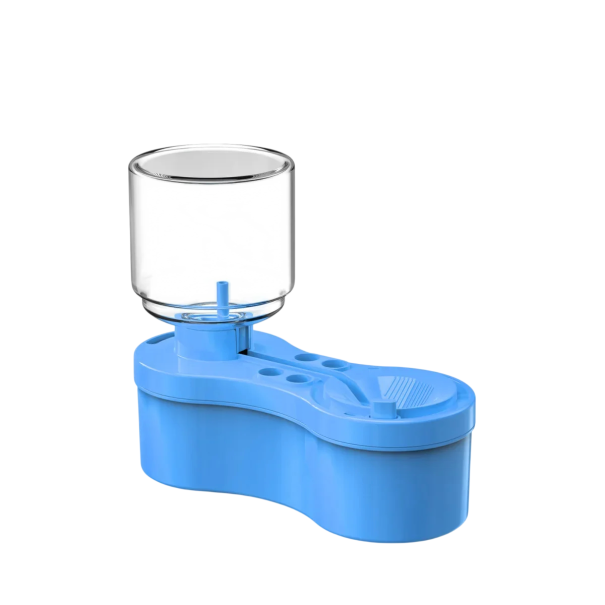 Recipient pentru curățarea pensulelor cu rezervor separat 18,5 × 8 × 15,5 cm din plastic pentru pictură și materiale artistice albastru