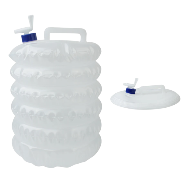 Recipiente portátil para água 15l 26 x 19 x 28 cm Bidão dobrável com pega Camping Caminhadas Jardim Viagens Armazenamento de água potável 1