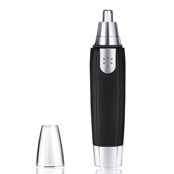 Recortador de vello nasal eléctrico de acero inoxidable, recargable por USB, portátil, para cejas, orejas y nariz, cuchillas afiladas y duraderas, diseño ligero. 1