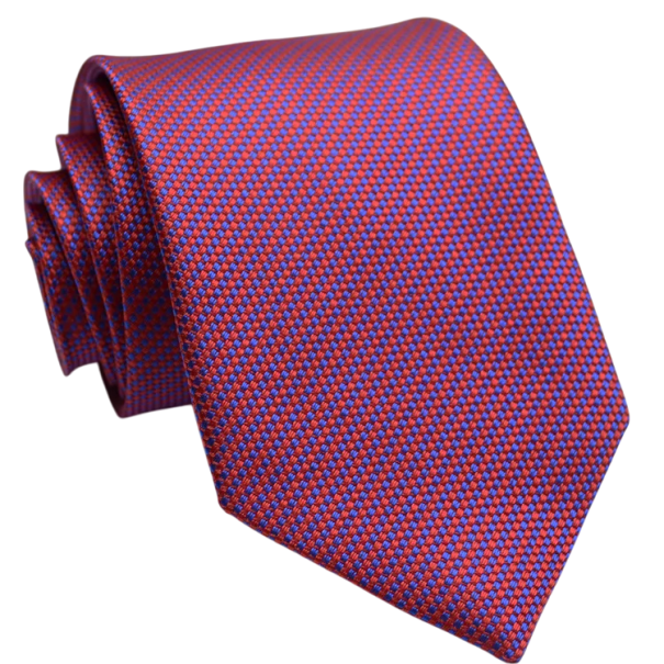 Red-Blue Men's Tie 146 x 8 cm Elegant Formal Tie for Weddings, Balls and Business Meetings Stylish Men's Accessory for Shirts and Suits 1