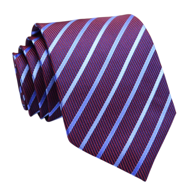 Red-Blue Striped Tie 146 x 8 cm Elegant Men's Tie Stylish Accessory for Suits Classic Tie for Formal and Informal Wear 1