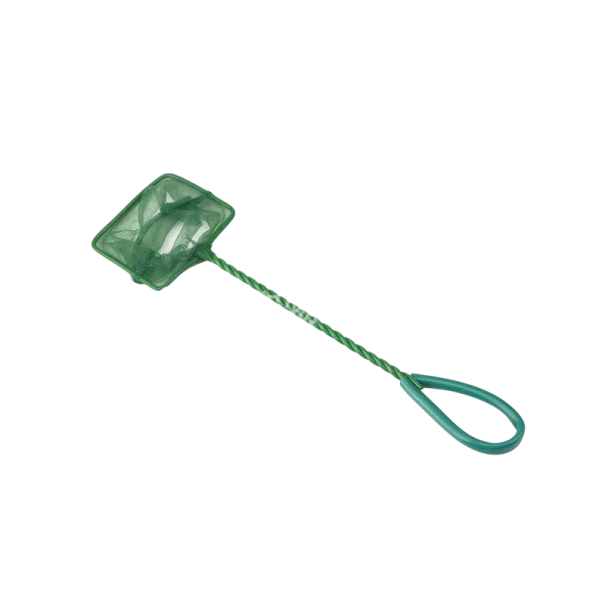 Red cuadrada para acuario de 8 x 7 x 25 cm, malla fina para peces de acuario, red de pesca pequeña con mango de plástico, suministros para acuarios 1