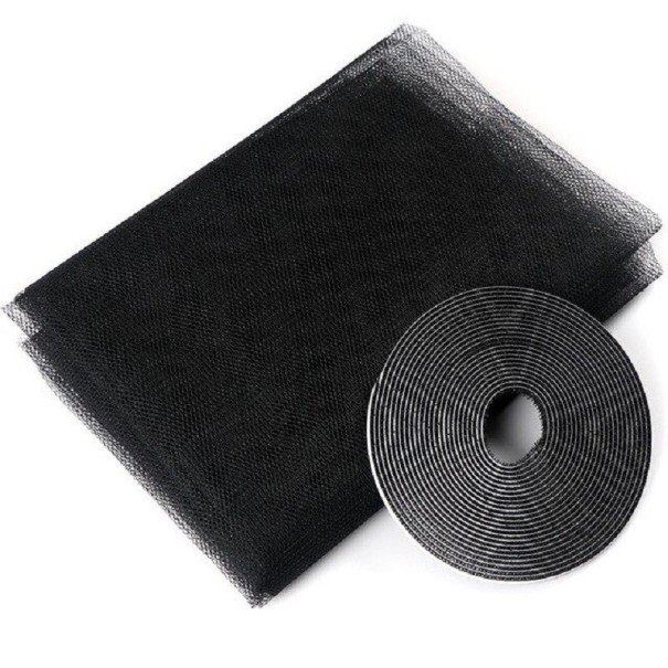 Rede de janelas contra insetos J3307 preto 1,5 m x 2 m