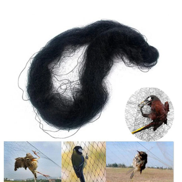 Rede preta de nylon contra pássaros 4x2 m Rede de proteção para jardim e varanda Malha 2 cm Prevenção de danos Barreiras de nylon contra a entrada 1