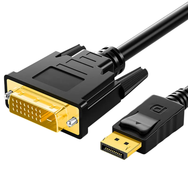 Redução DisplayPort macho para DVI macho Cabo 1,8 m 1080p Conectores banhados a ouro Conversor de sinal Para monitores projetores PC Notebooks 1