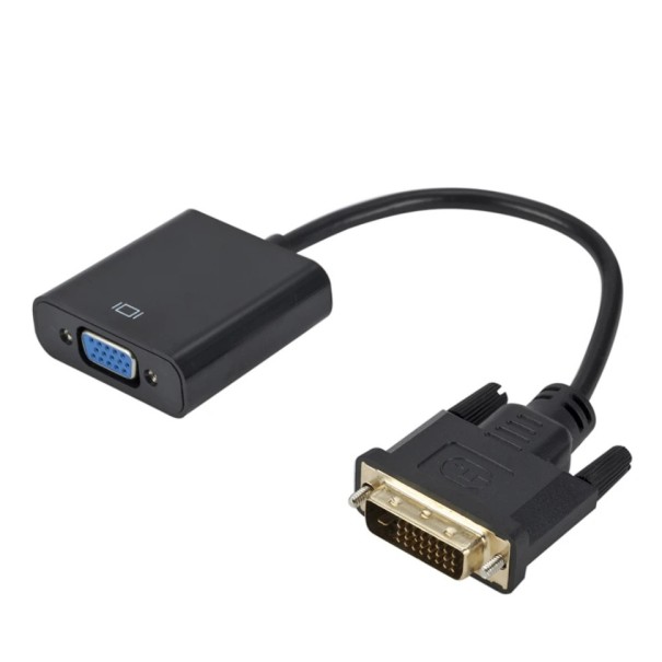 Redução DVI macho para VGA fêmea Adaptador para monitor 1080p Conversor de sinal de vídeo Para placas gráficas e projetores Compatibilidade com DVI-I 1